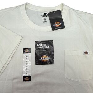 Dickies Pocket T-Shirt Men's 2XLT Tall White Cotton Jersey Short Sleeve Tee NWT